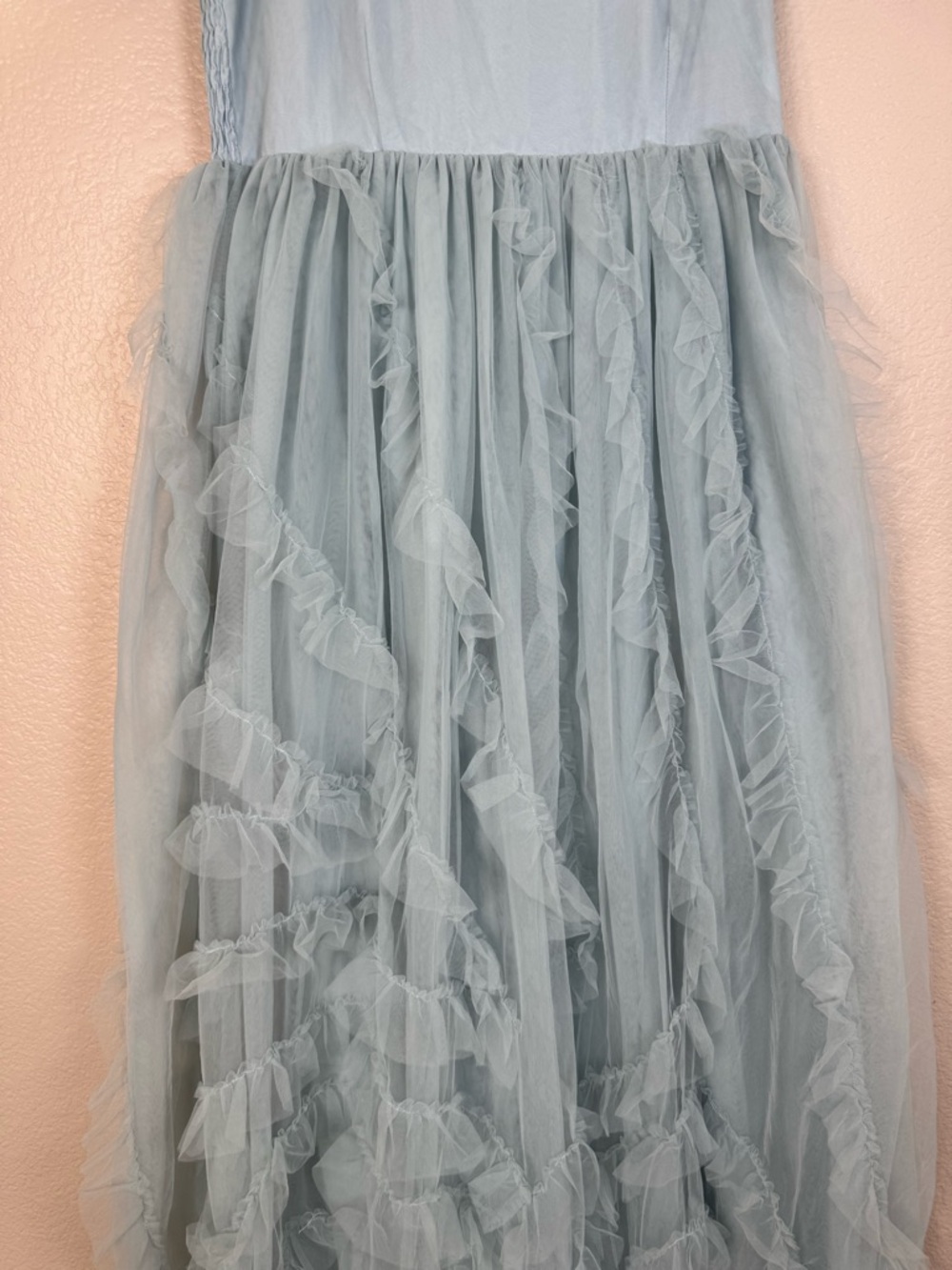 Jessakae Isla Maxi Dress Tulle size XL Dusty Blue NEW $175 - Picture 9 of 16